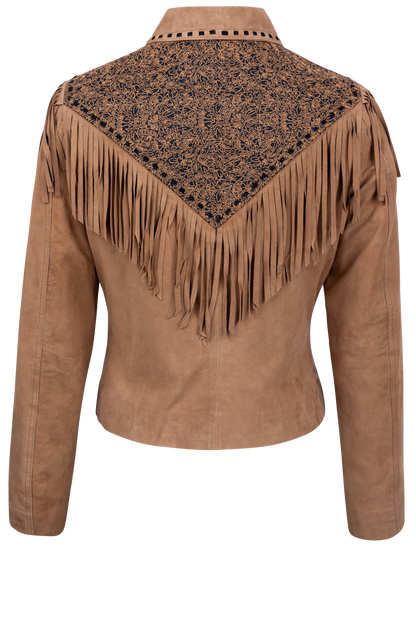 Scully Women's Tan Suede Fringe Jacket