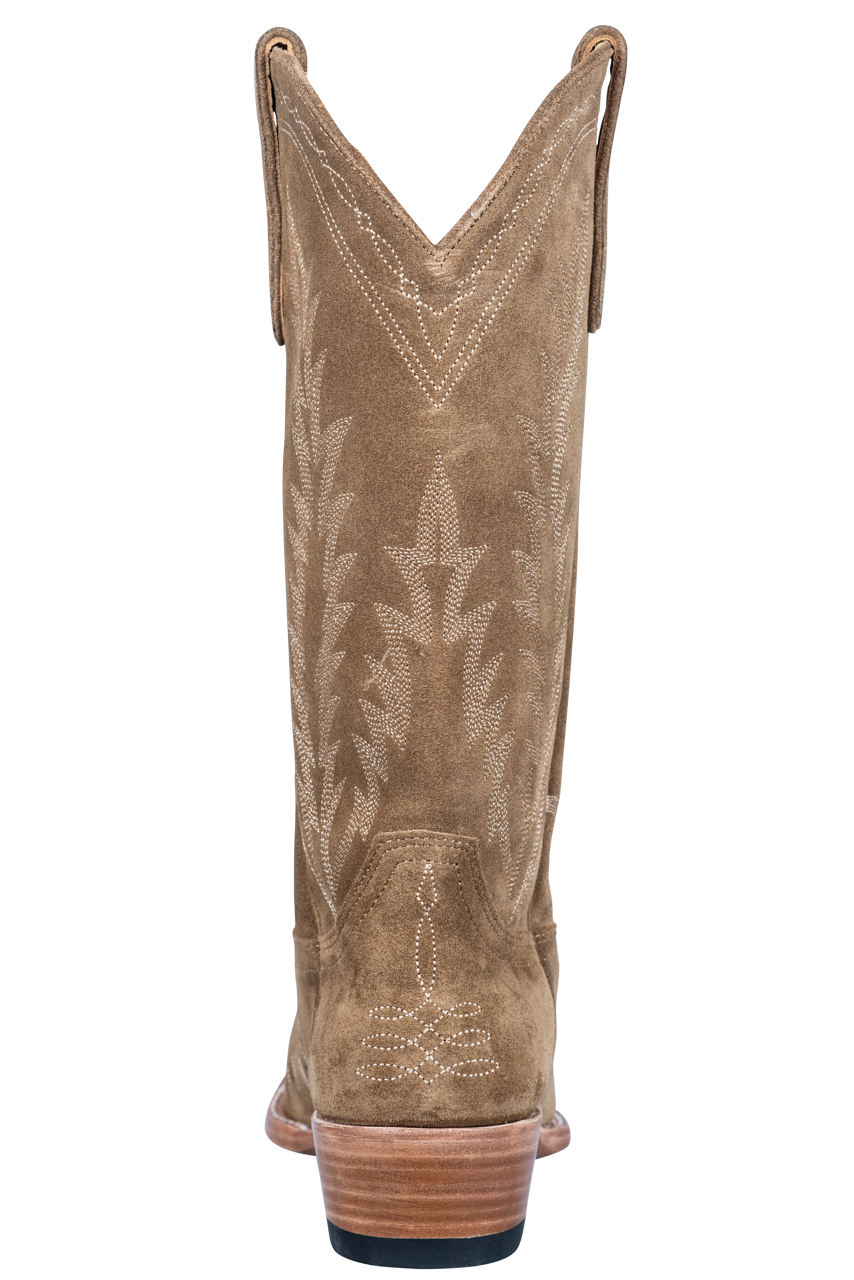 Tan suede top cowboy boots
