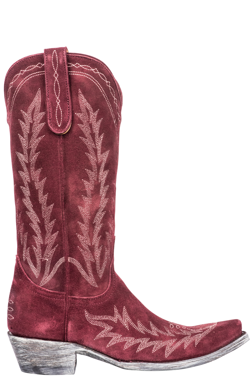 Old Gringo Women's Suede Dutton Cowgirl Boots - Wine