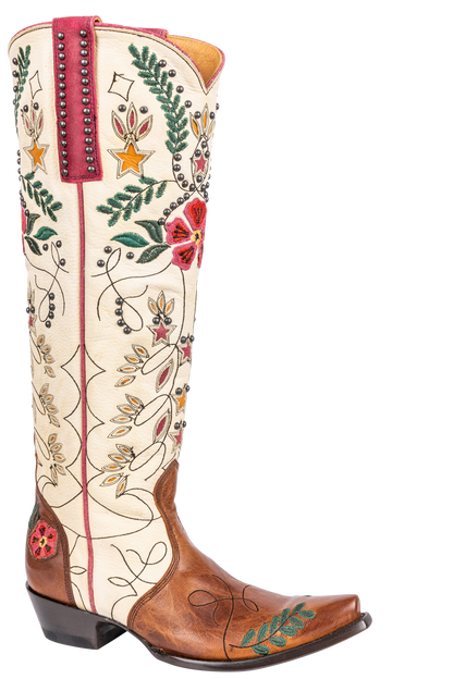Old Gringo Full Bloom Cowgirl Boots - Cream