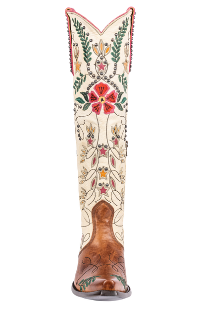 Old Gringo Full Bloom Cowgirl Boots - Cream