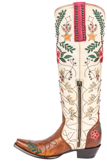 Old Gringo Full Bloom Cowgirl Boots - Cream