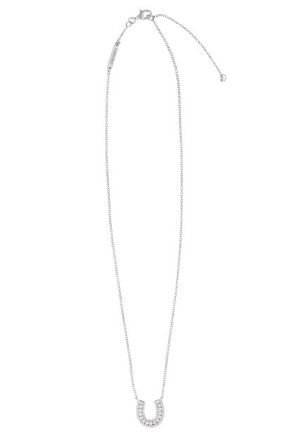 Karina Brez Lucky Horseshoe Necklace - White Gold & Diamond