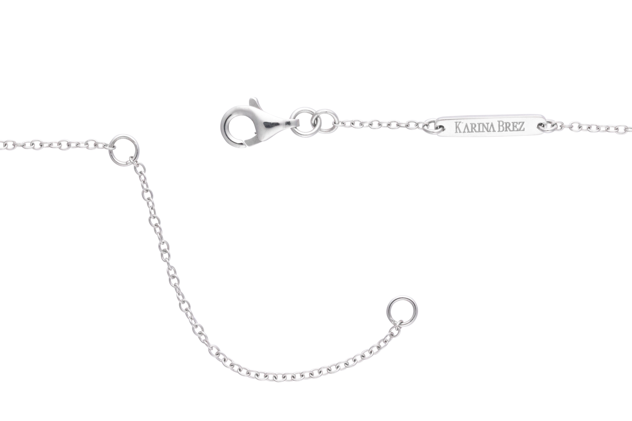 Karina Brez Lucky Horseshoe Necklace - White Gold & Diamond