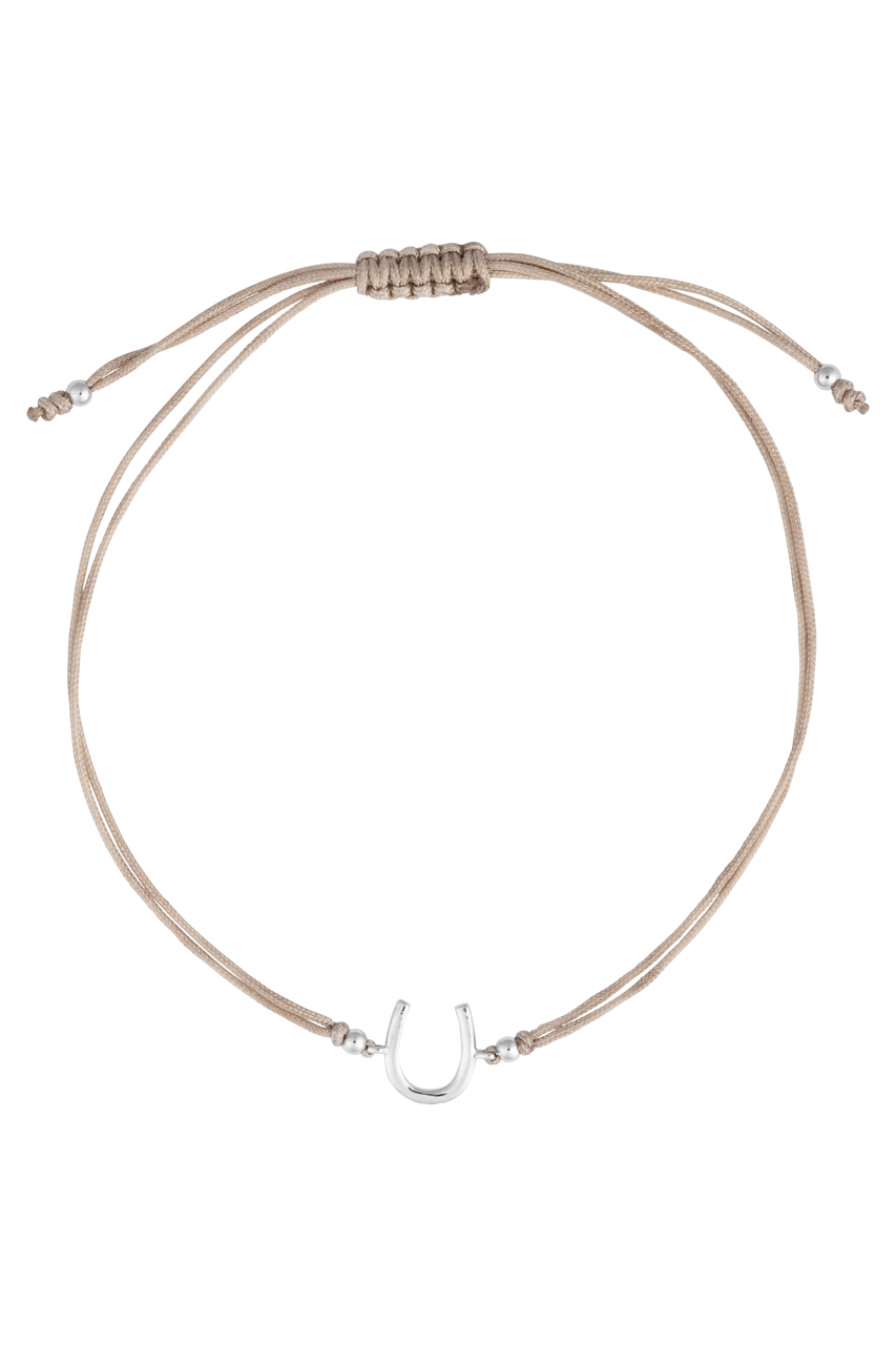 Karina Brez Lucky Horseshoe String Bracelet - Yellow Gold