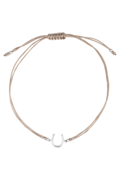 Karina Brez Lucky Horseshoe String Bracelet - Yellow Gold