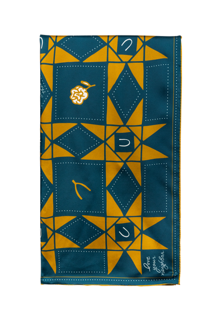 Jenni Earle Navy Silk Scarf