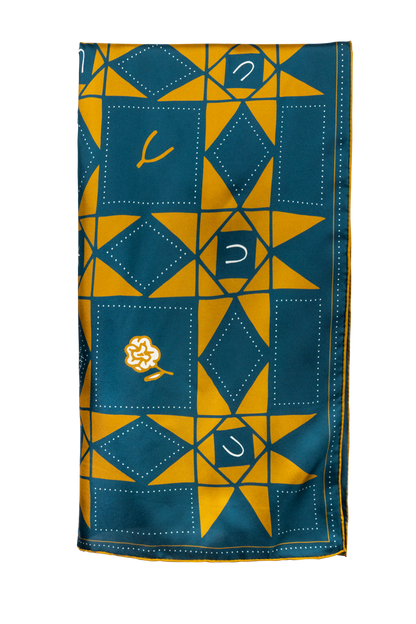 Jenni Earle Navy Silk Scarf