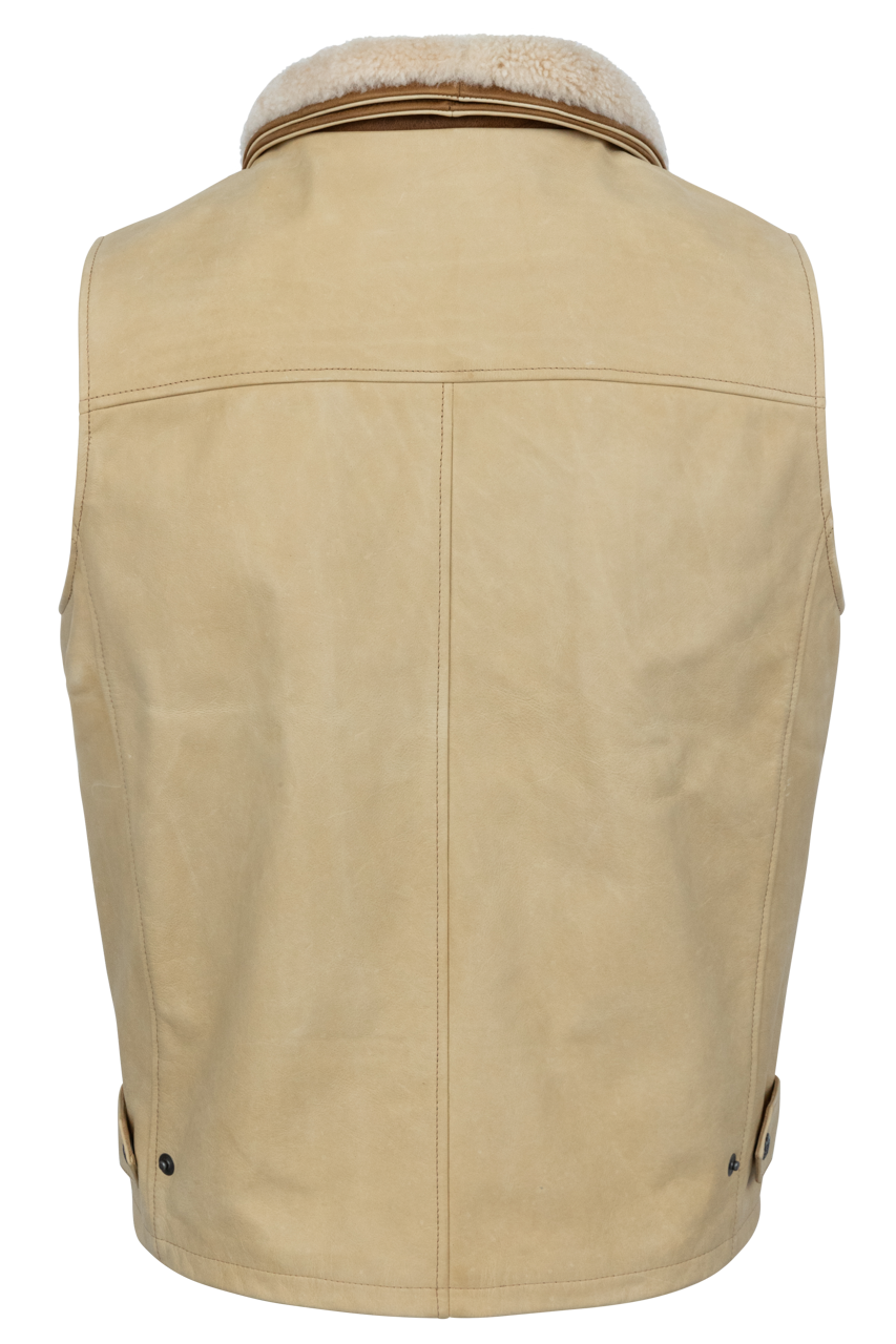 Lone Pine Leather Trekker Vest - Palomino