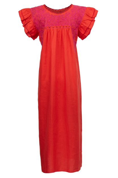 Margarita Mercantile Mariana Maxi Dress - Red