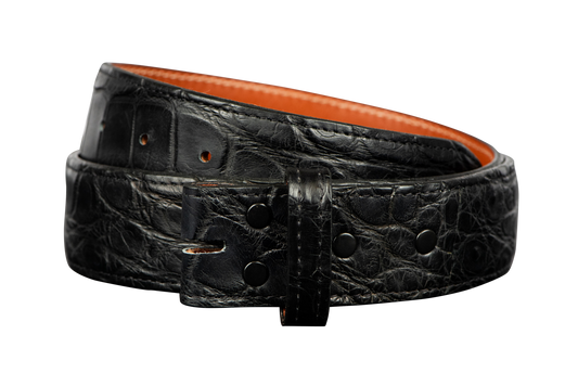 Chacon 1.5" Matte Alligator Straight Belt Strap