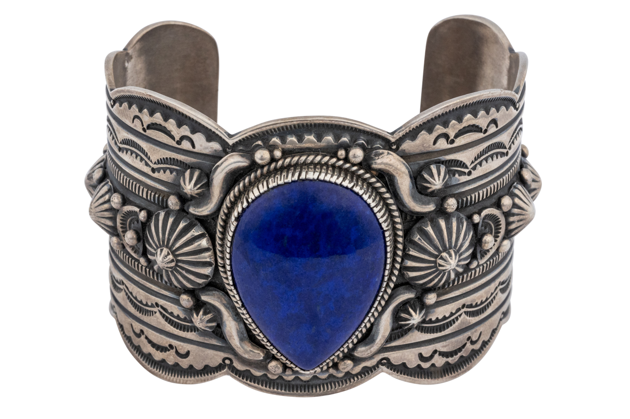 Silver & Lapis Lazuli Cuff Bracelet