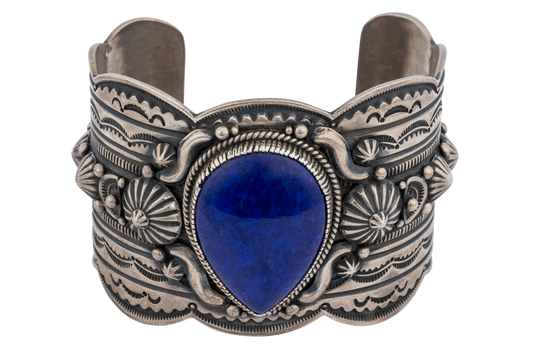 Silver & Lapis Lazuli Cuff Bracelet