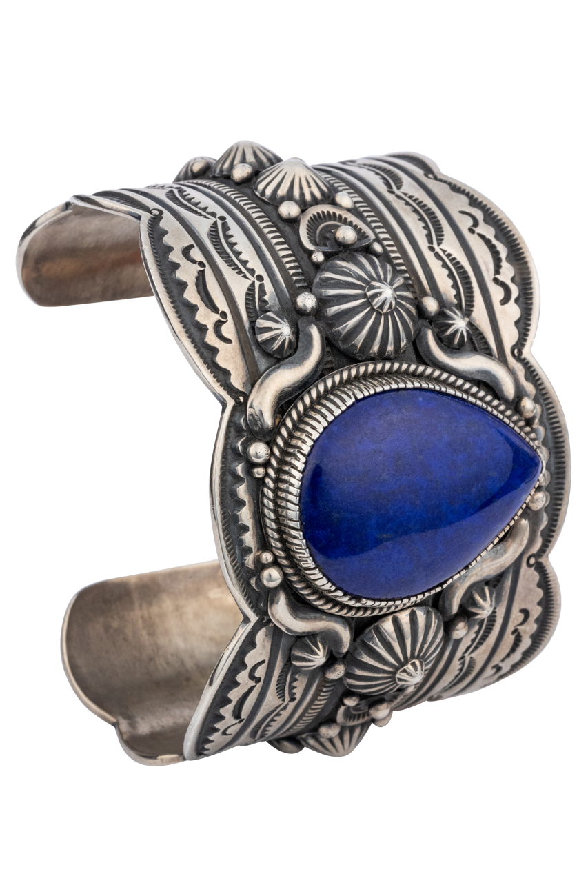 Silver & Lapis Lazuli Cuff Bracelet