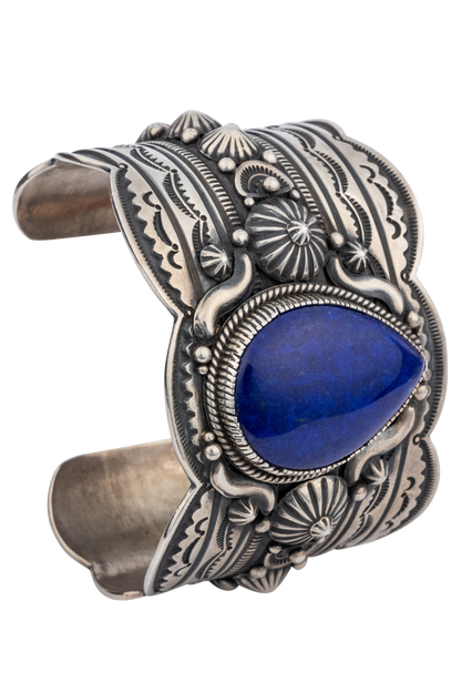 Silver & Lapis Lazuli Cuff Bracelet