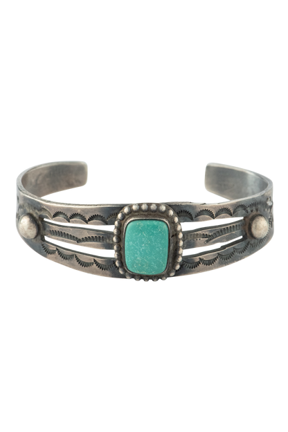 Cerillos Turquoise & Silver Cuff Bracelet