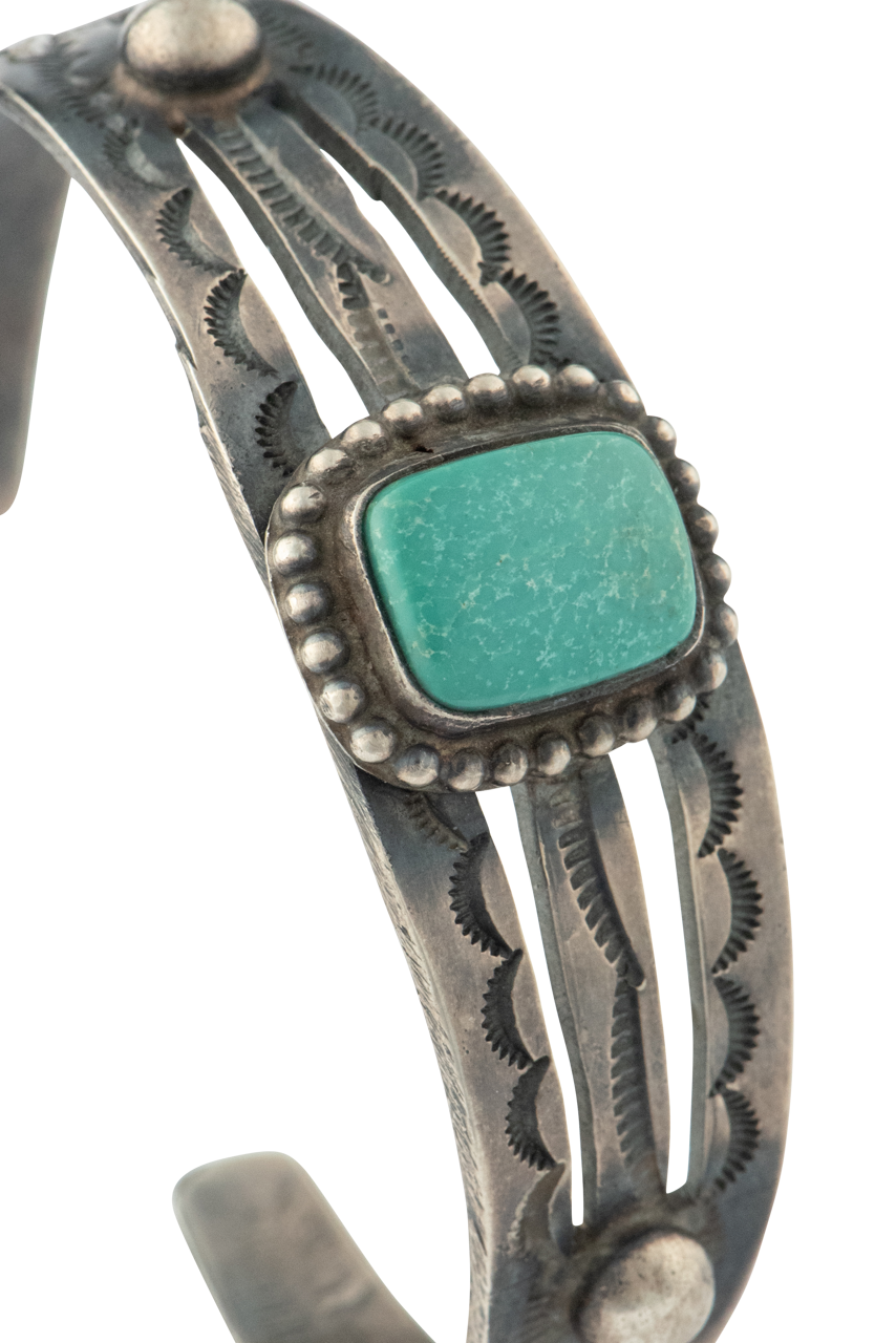 Cerillos Turquoise & Silver Cuff Bracelet