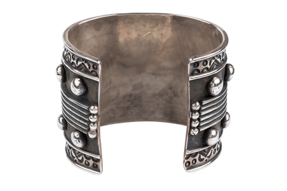 Chunky Engraved Silver Bracelet