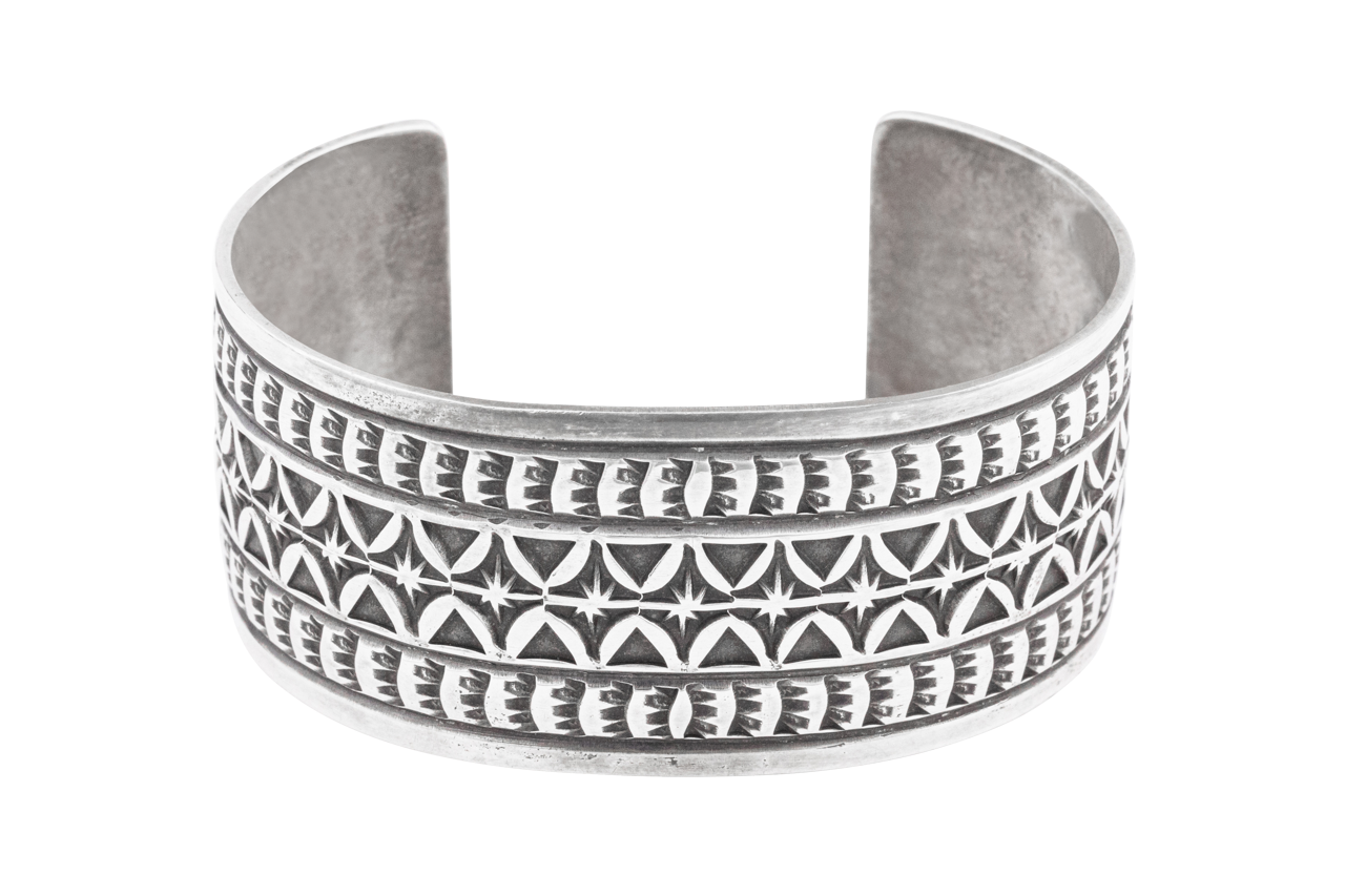 Engraved Silver Cuff Bracelet