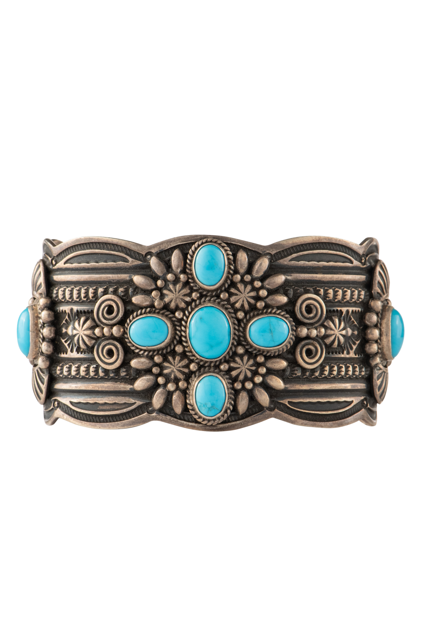 Turquoise & Silver Cuff Bracelet