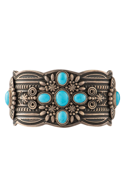 Turquoise & Silver Cuff Bracelet