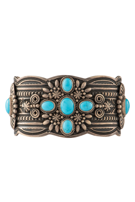 Turquoise & Silver Cuff Bracelet