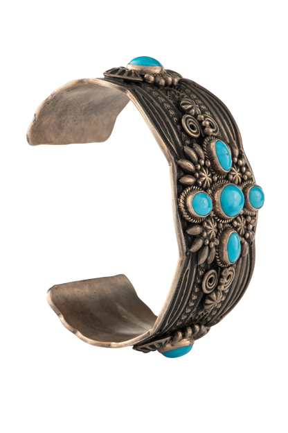 Turquoise & Silver Cuff Bracelet