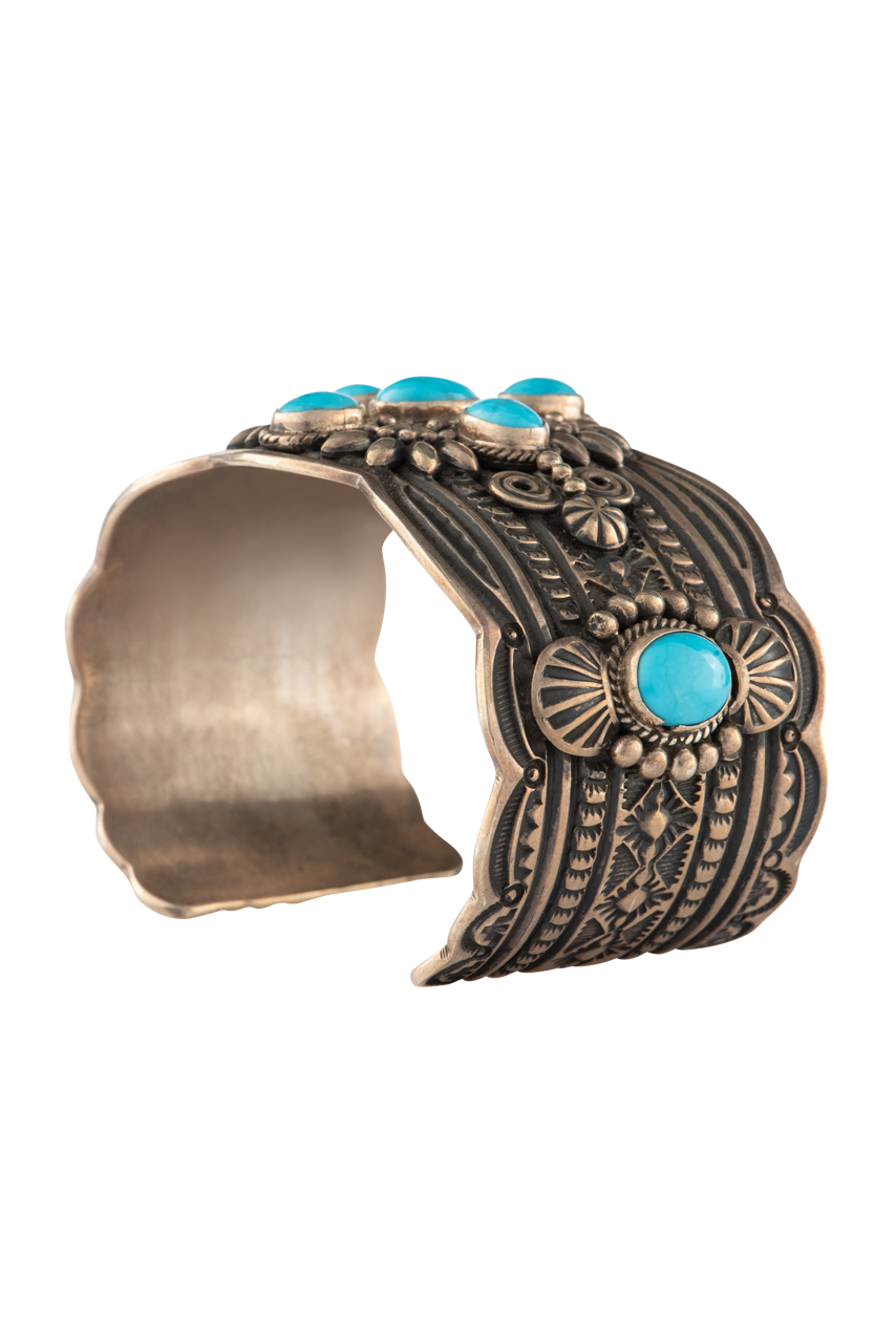 Turquoise & Silver Cuff Bracelet