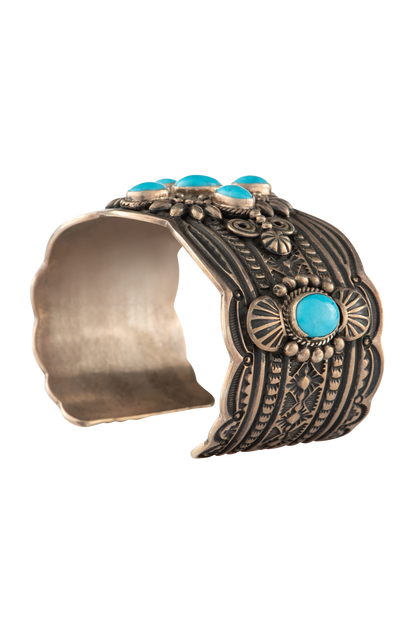 Turquoise & Silver Cuff Bracelet