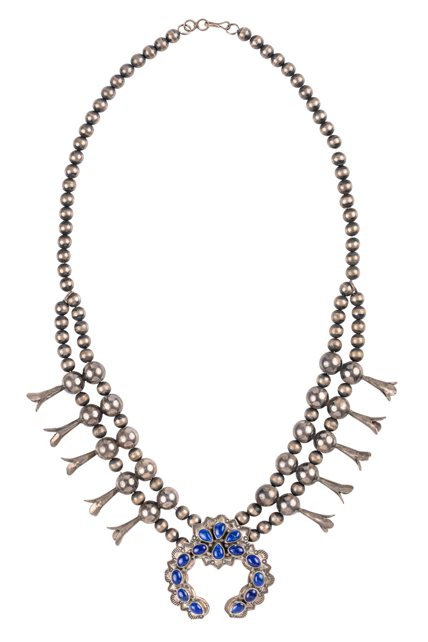 Lapis & Navajo Pearl Strand Necklace