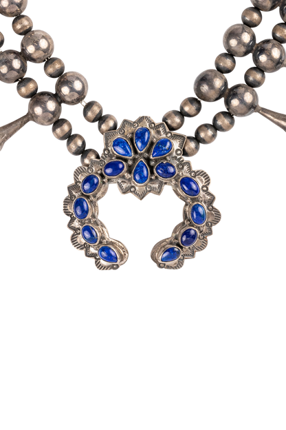 Lapis & Navajo Pearl Strand Necklace