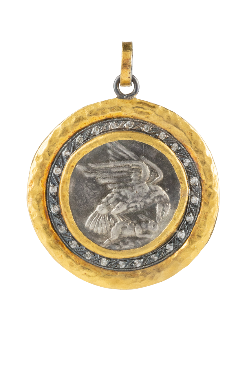 Gold & Diamond Eagle Pendant