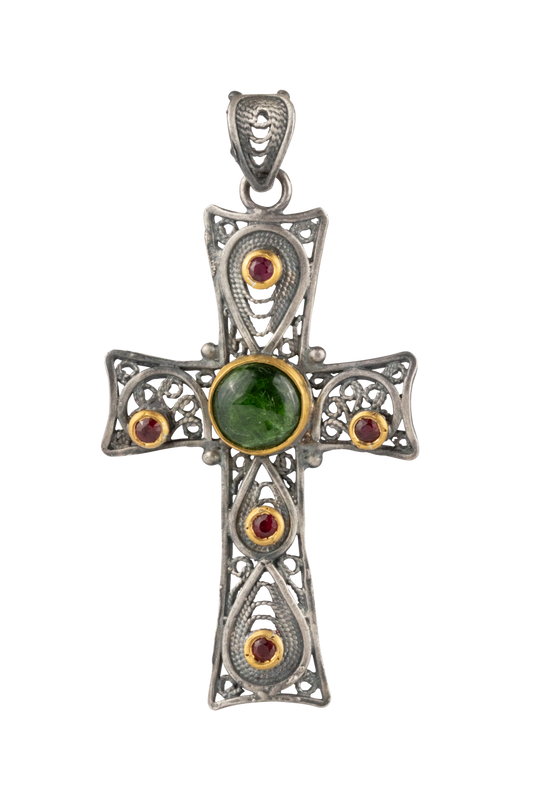 Ruby Cross Pendant