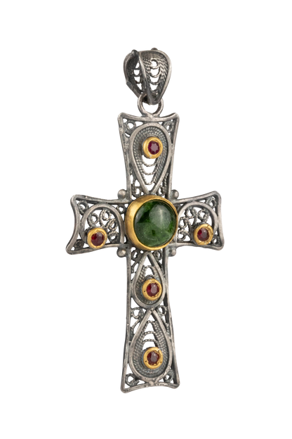 Ruby Cross Pendant