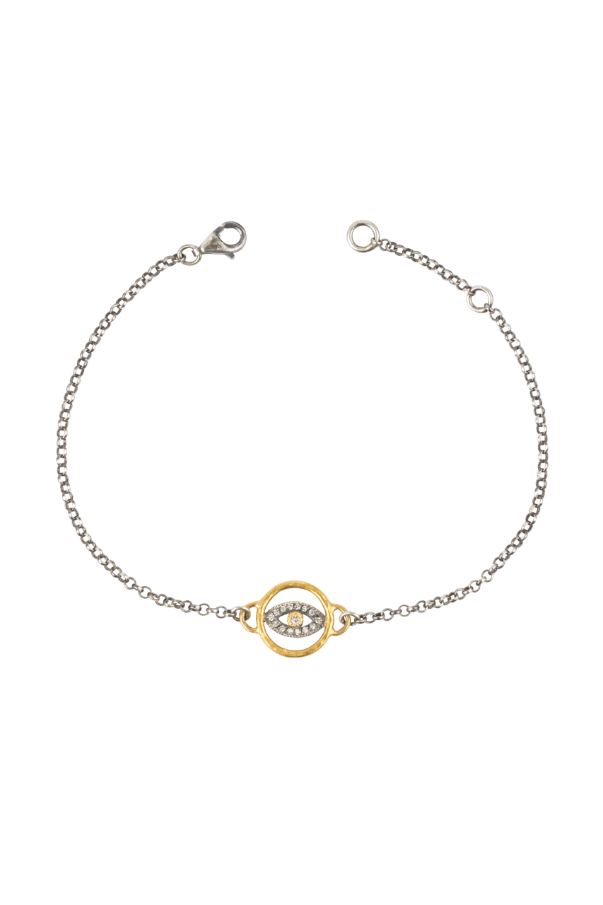 Evil Eye Dainty Diamond Bracelet