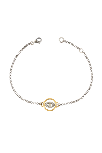 Evil Eye Dainty Diamond Bracelet