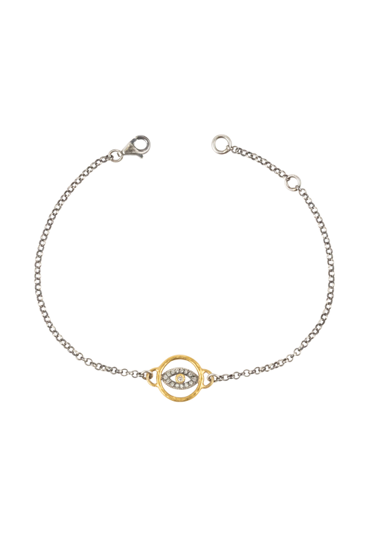 Evil Eye Dainty Diamond Bracelet