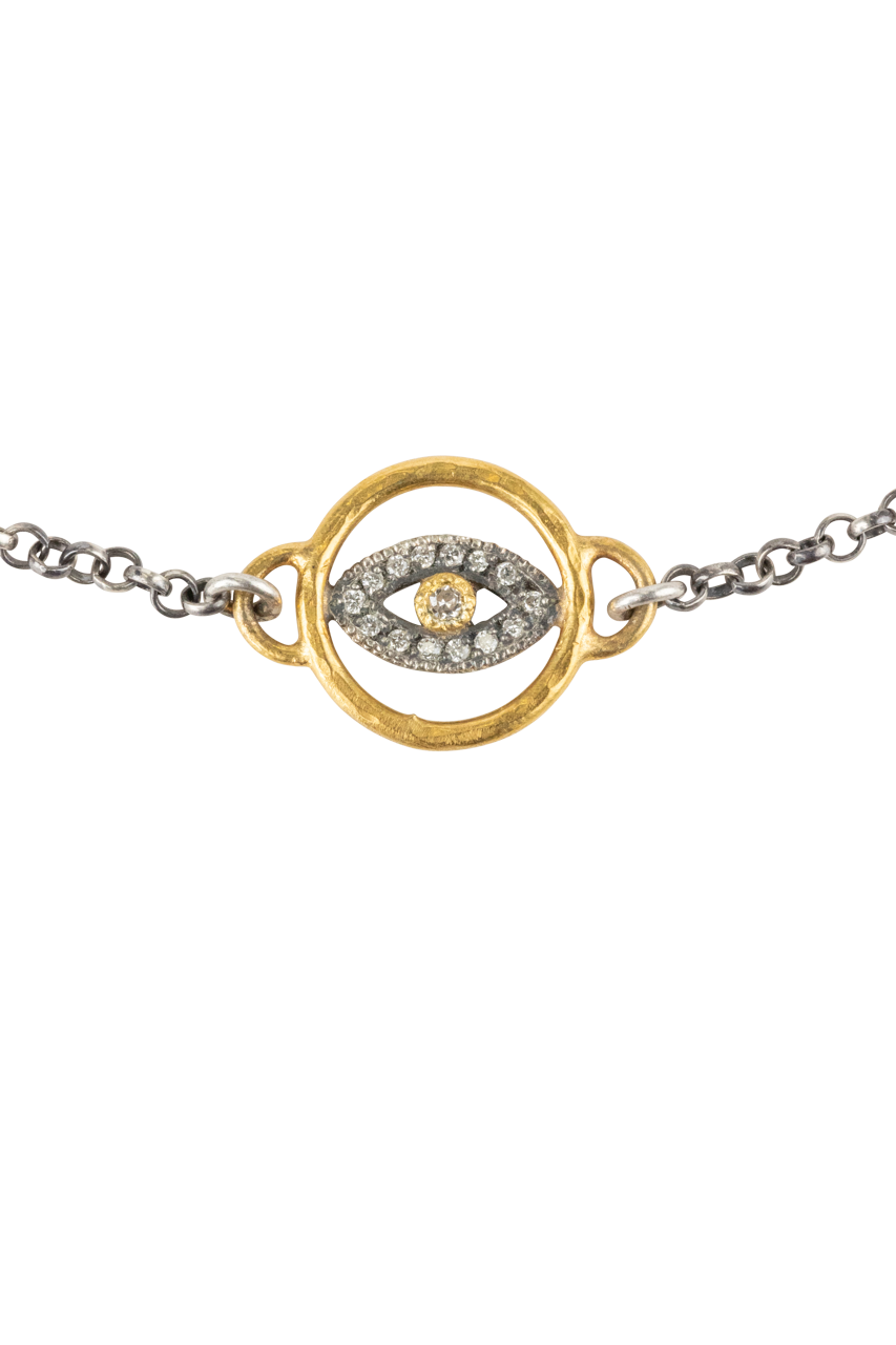 Evil Eye Dainty Diamond Bracelet