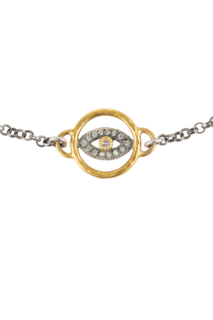 Evil Eye Dainty Diamond Bracelet