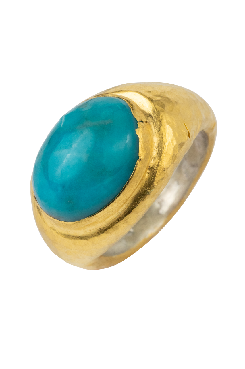 Sleeping Beauty Turquoise & Gold Ring