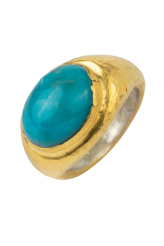 Sleeping Beauty Turquoise & Gold Ring