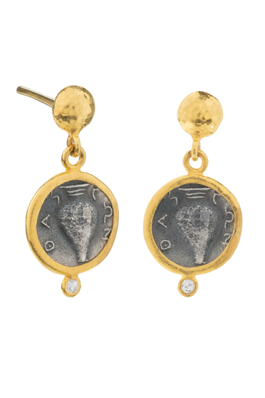 Silver & Gold Coin Earrings