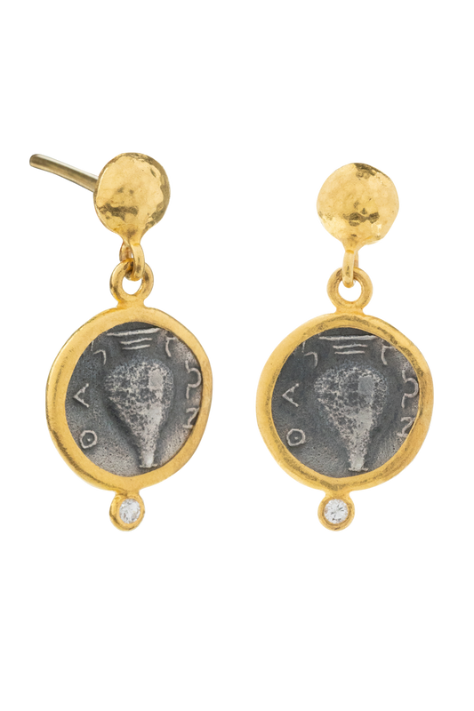 Silver & Gold Coin Earrings