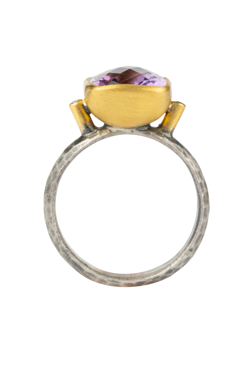 Cushion Amethyst Ring