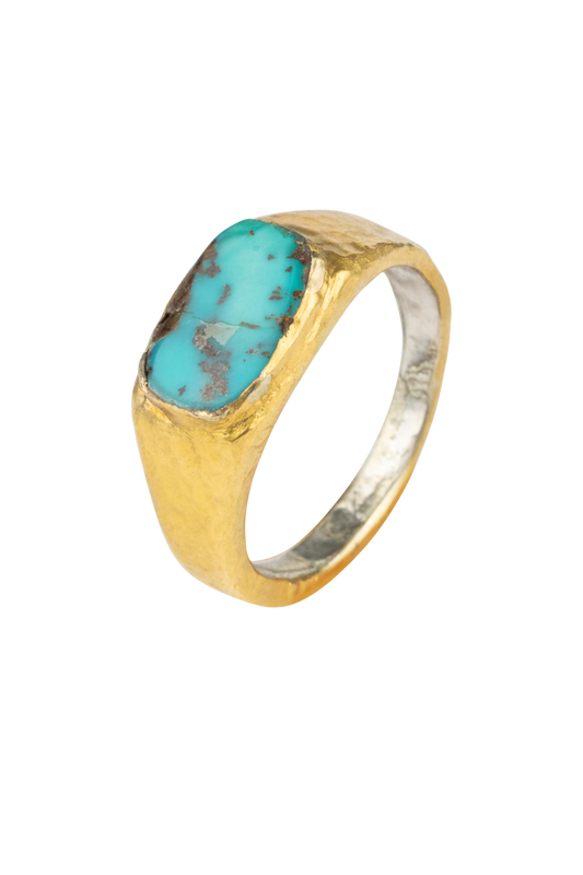 Turkish Turquoise & Gold Ring