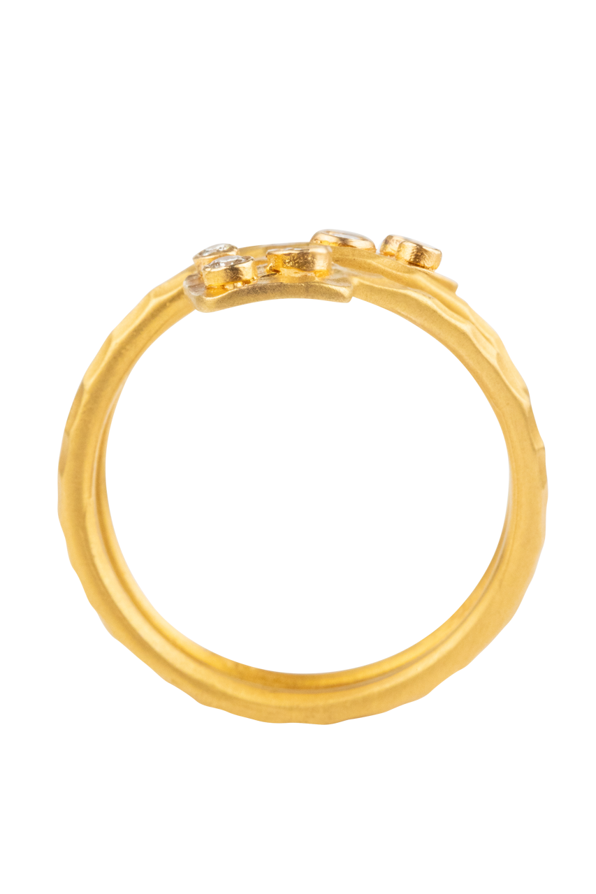 22K Gold & Diamond Ring