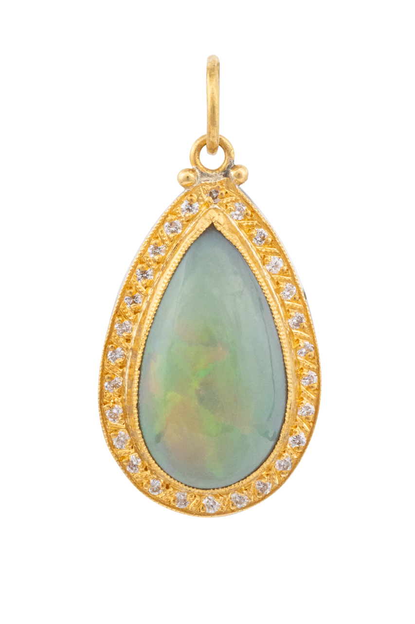 Opal & Diamond Pendant