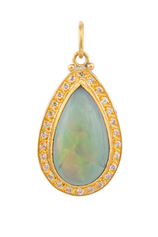 Opal & Diamond Pendant