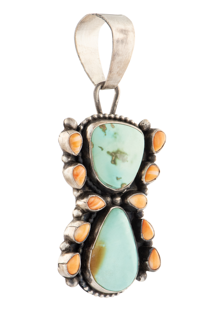 Spiney Oyster Shell & Royston Turquoise Pendant