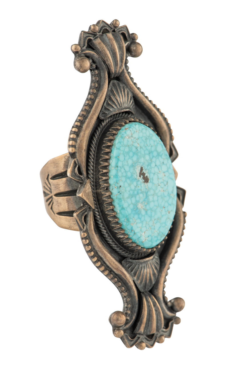 Birdseye Kingman Turquoise Ring